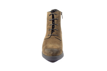 Elegant pair of woman's shoes isolated on a white background