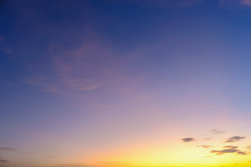 Fototapeta premium Sunset sky landscape blue horizon abstract nature beautiful Cloudscape outdoor