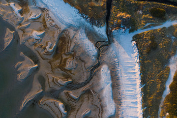 aerial view of abstract coastline