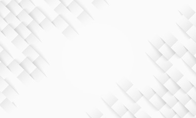 Abstract . geometric square paper white background ,light and shadow . Vector.