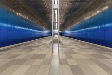 underground metro station in Hamburg, Germany