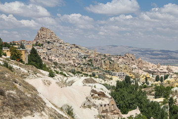 Fototapeta na wymiar Uchisar Castle in Cappadocia, Nevsehir, Turkey