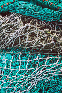 Heap of fishing nets