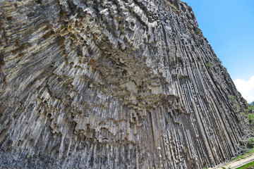 Basalt columns in Garni gorge, Armenia