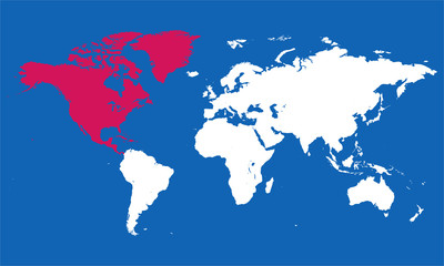 World map north america vector illustration