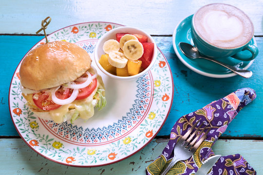 Ovo lacto vegetarian burger