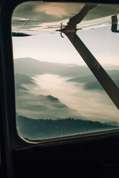 Flying Above a Wildfire