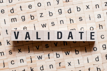Validate word concept on cubes