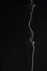 Abstract white smoke texture on black background