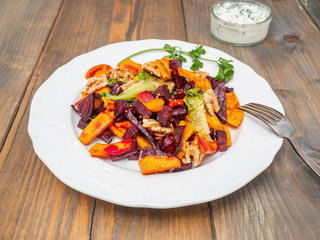 Super food dish - Oven vegetables with walnuts