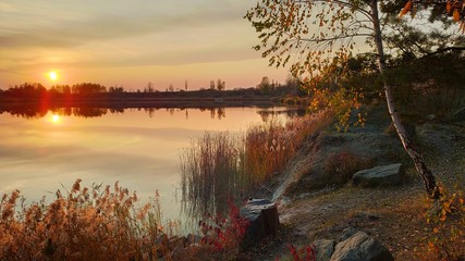 Sunset on the lake - 298109633