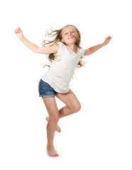 Little girl jumping