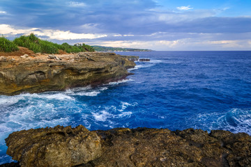 Devil’s tears landmark, Nusa Lembongan island, Bali, Indonesia