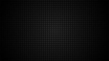 Dark background. Black 3D squares with shadow. Vector illustration.