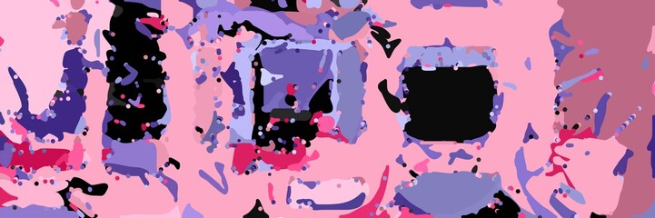 abstract modern art background with shapes and plum, light pink and very dark blue colors
