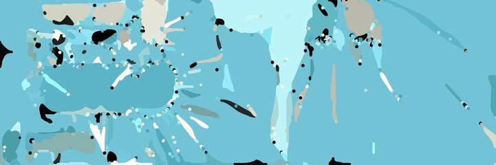 abstract modern art background with shapes and sky blue, light gray and black colors