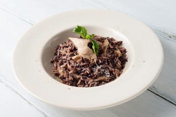 Risotto con funghi, cibo italiano