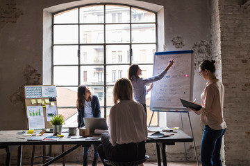 Businesswomen meeting in a modern studio