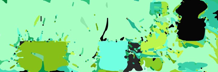Obraz premium abstract modern art background with aqua marine, dark slate gray and yellow green colors