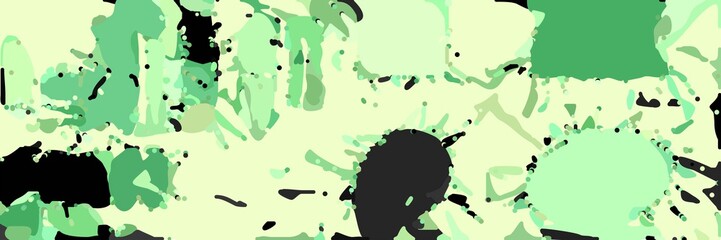 abstract modern art background with shapes and dark slate gray, tea green and very dark green colors