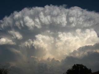 Obraz premium A huge cumulo-nimbus thundercloud forms over Vryheid.