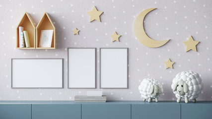 Decorative set for kids 3d render