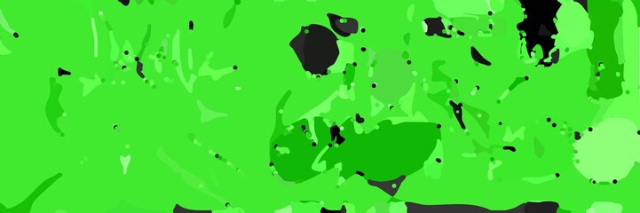 abstract modern art background with shapes and lime green, very dark green and pastel green colors