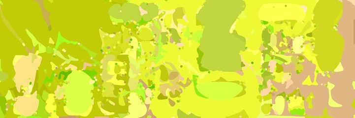 abstract modern art background with shapes and green yellow, khaki and navajo white colors