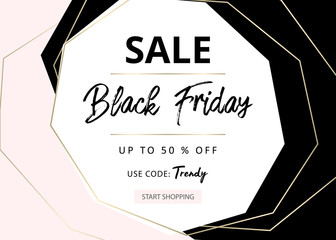 Black Friday  autumn elegant collection trendy chic gold blush background for social media, advertising, banner, invitation card, fashion header, business 