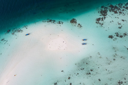 Tropical island from the air