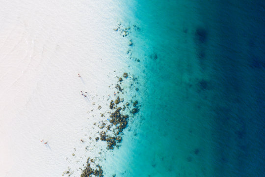 Tropical beach from the air