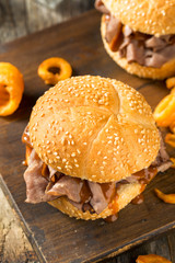 Homemade Barbecue Roast Beef Sandwhich