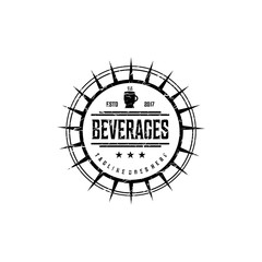 Beverages logo vector graphic design