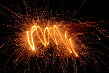 Sparkler Pattern in Diwali Festival India