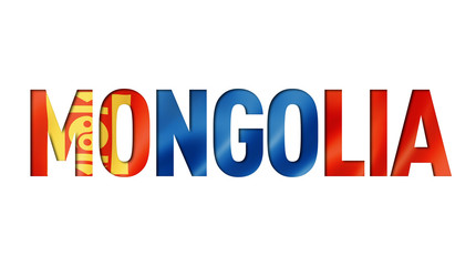 mongolia flag text font