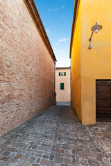 Street of old town center, stone paving