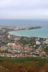 Fototapeta premium Gelendzhik city from a height of mountains