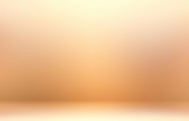 Sandy room. Yellow 3d background. Smooth blurred texture. Golden warm soft light.