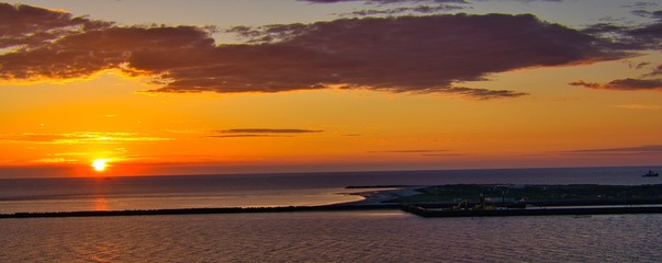Heligoland - island dune - sunrise