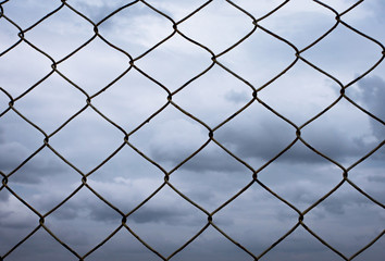 Fototapeta premium metal fence isolated