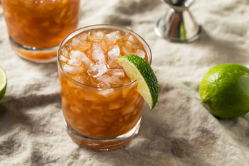 Homemade Rum Corn and Oil Cocktail