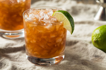 Homemade Rum Corn and Oil Cocktail