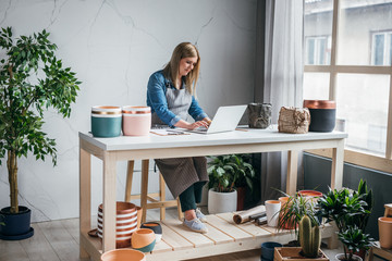 Woman Artisan Working at Her Studio