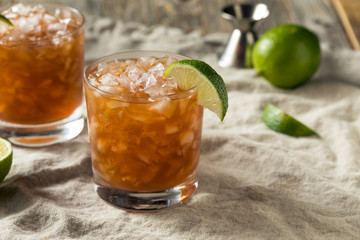 Homemade Rum Corn and Oil Cocktail