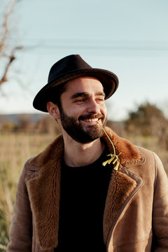 Attractive countryside man