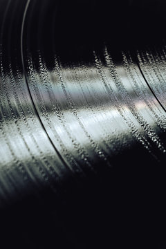 Close up of a vinyl disc