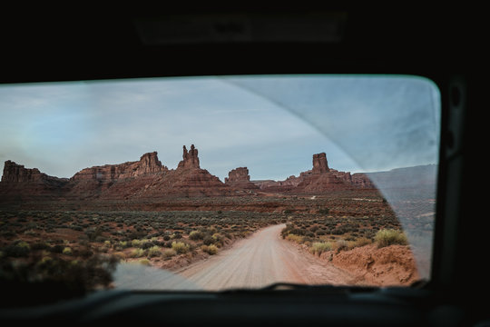 Mesa landscape from the car window