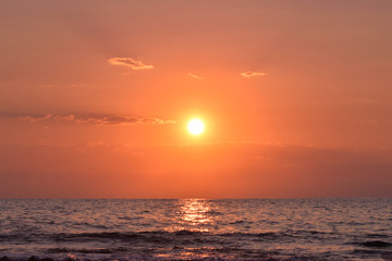 Sunset above the sea