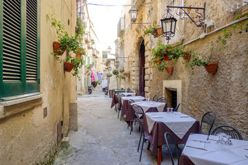 street in tropea calabria italy