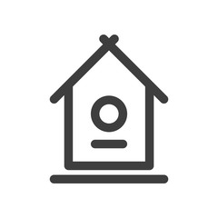 Birdhouse Icon. Vector on a white background